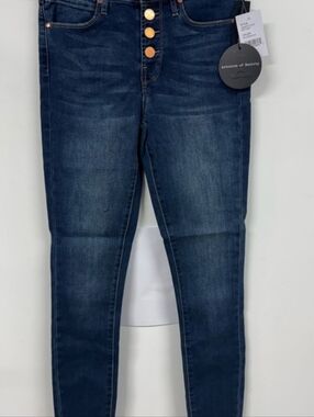 NWT Articles of Society Blue High-Rise Button-Fly Jeans Size 24